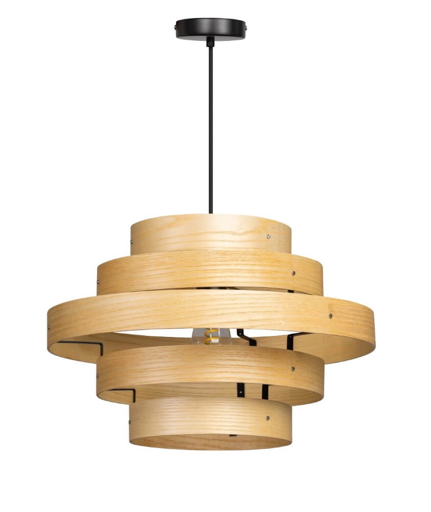 Hängelampe aus Holz Oaknut 5-Ring