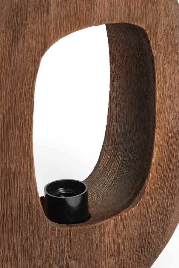 Tischleuchte aus dunklem Holz Kelafo 24 x 30cm Light & Living 8717807691073