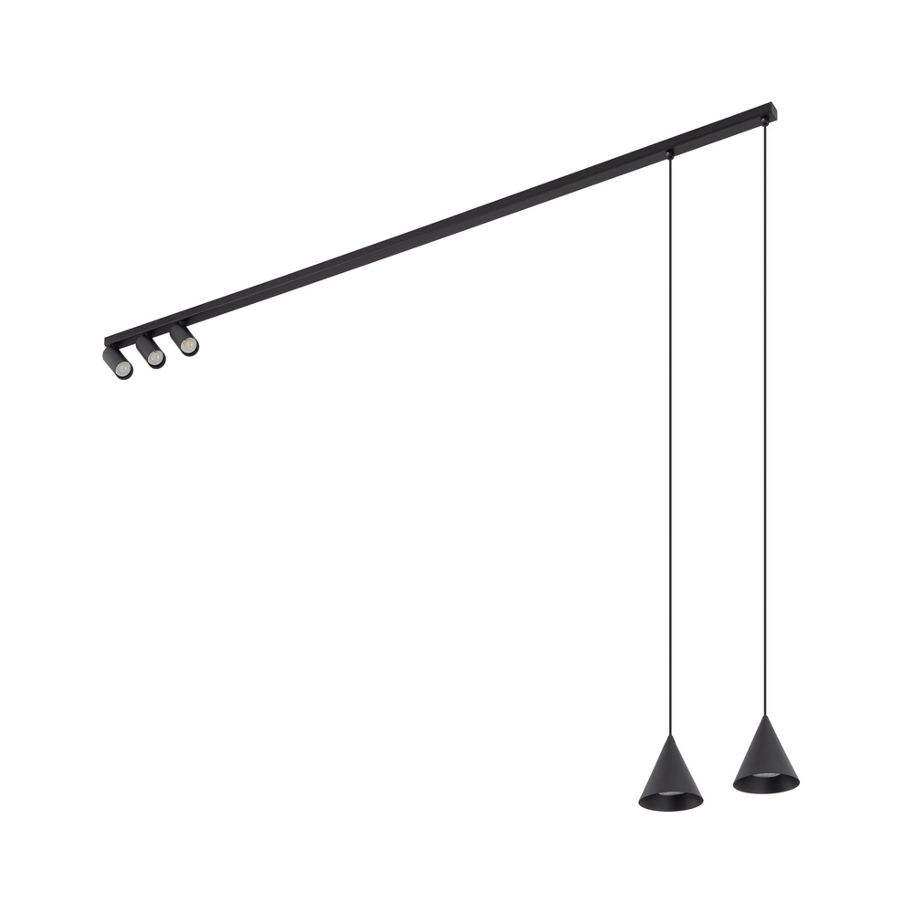 Decken- und Pendellampe Fourty Schwarz
