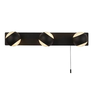 Badezimmer-Wandleuchte Flare 3-Licht-Schwarz Searchlight 5053423188584