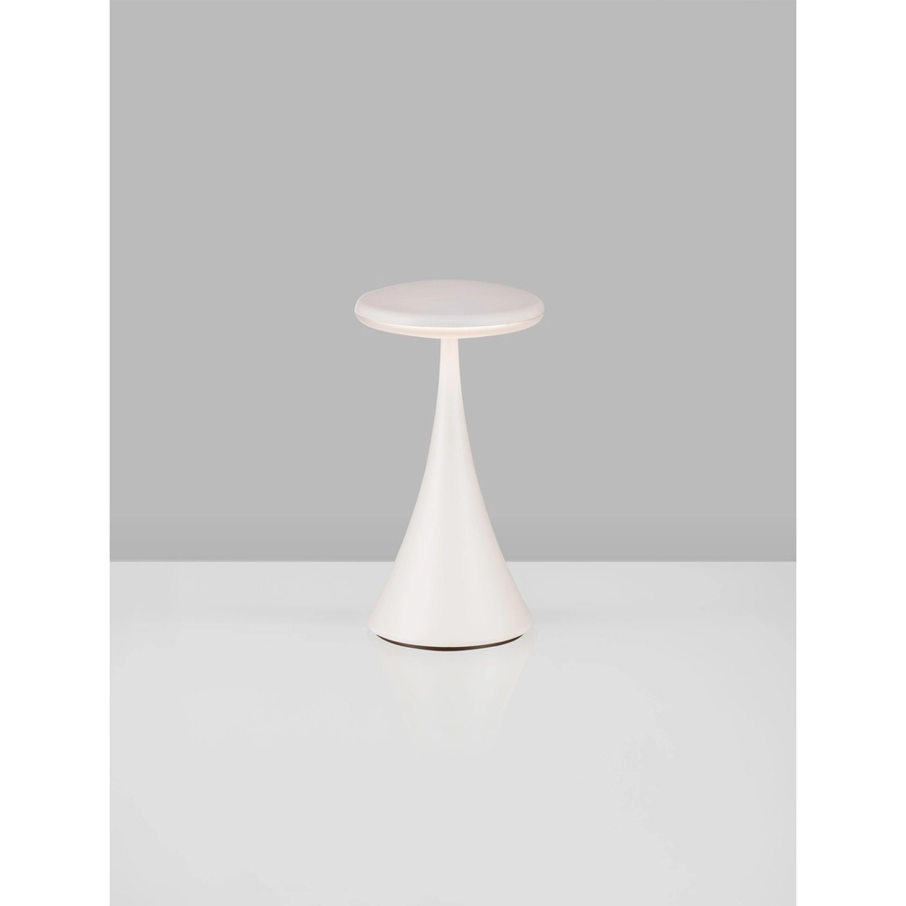 Tischlampe Elbo weiß wiederaufladbar mit USB Lyora 5212017476937
