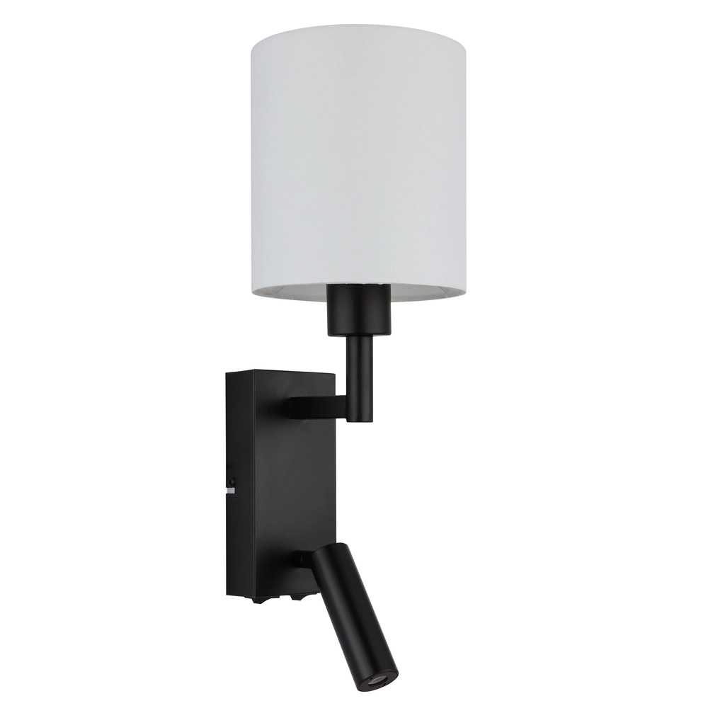 Nachttischlampe Zamora Schwarz mit weißer Motorhaube Globo 9007371569892