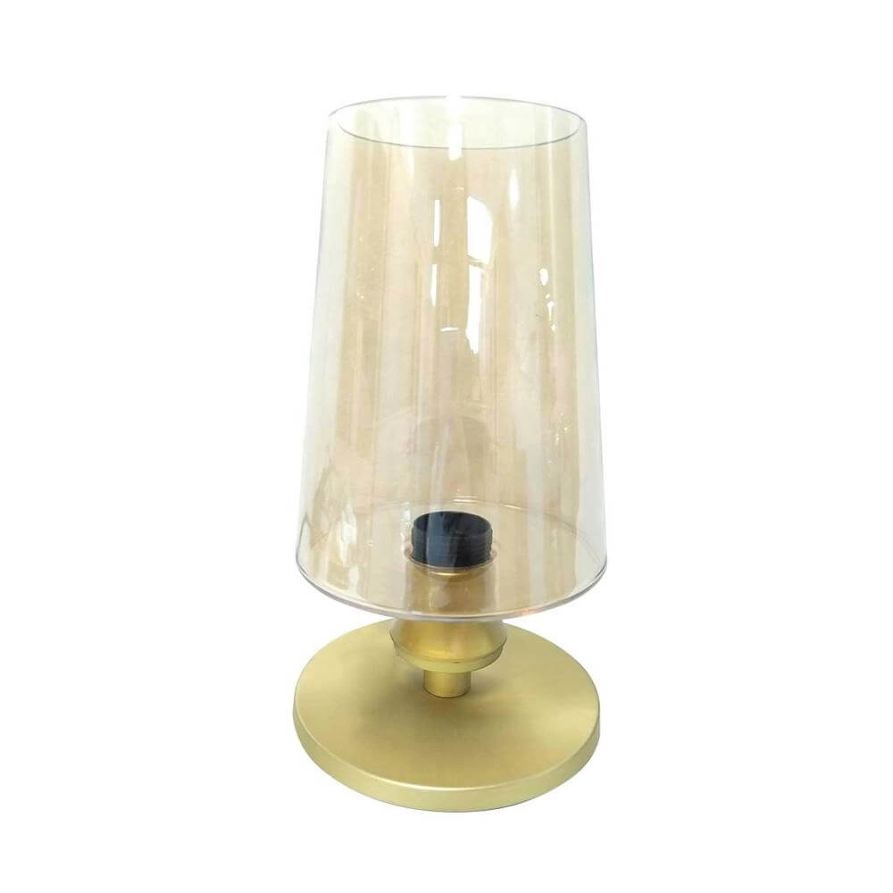 Schlanke Tischleuchte Ancilla Rundes Gold Steinhauer 8712746171068