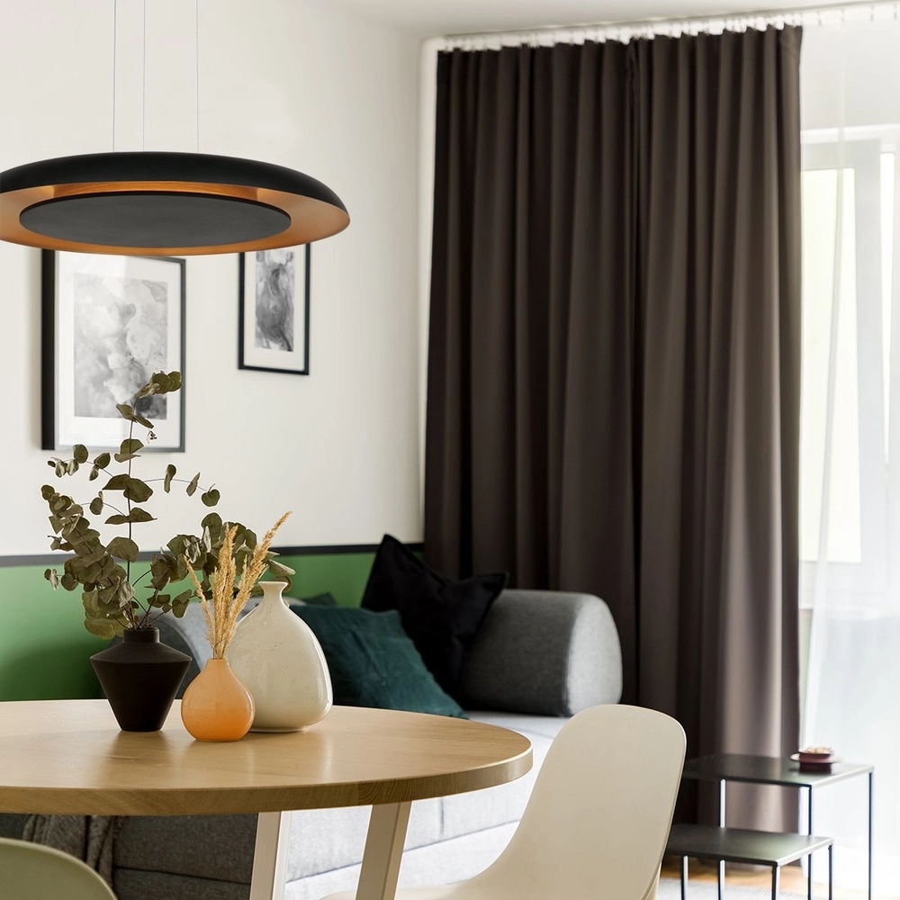 Pendelleuchte Golden Veil schwarz Ø 60cm Steinhauer 8712746180305