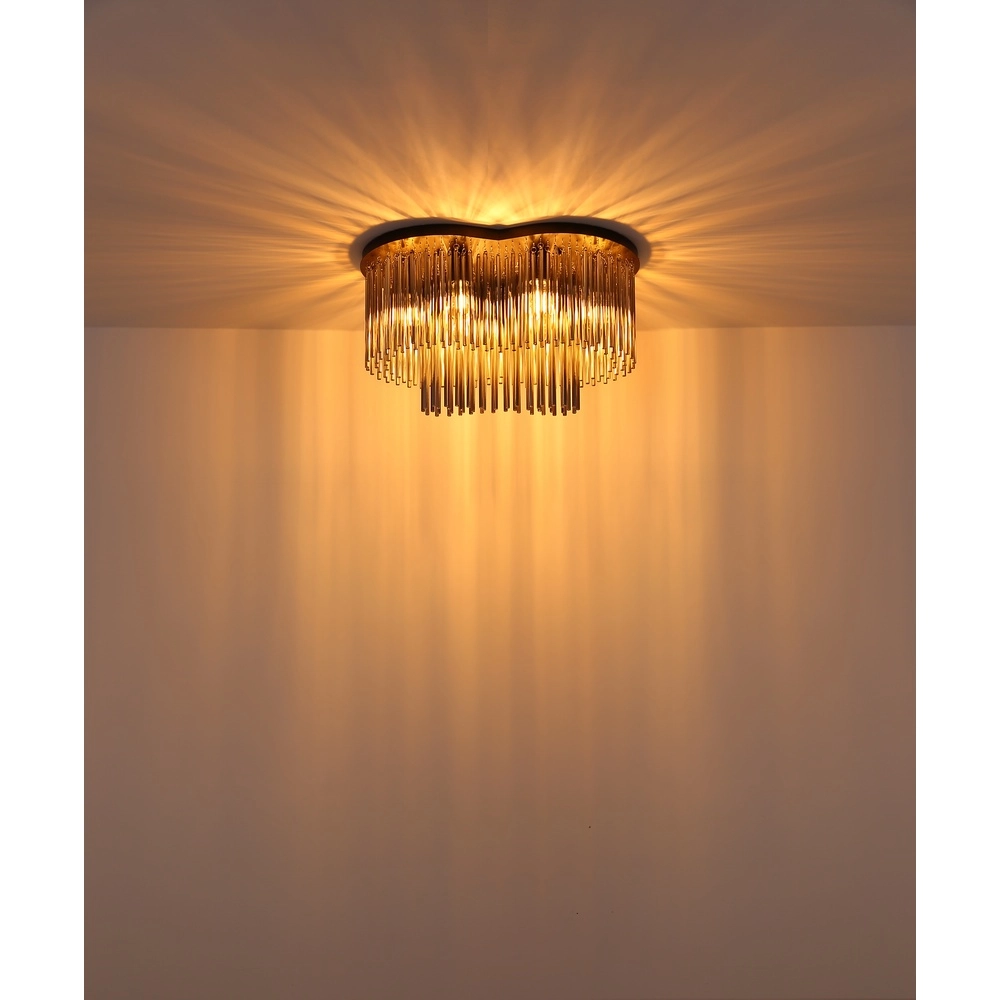 Deckenlampe Gorley Schwarz mit Glasstangen Globo 9007371528622