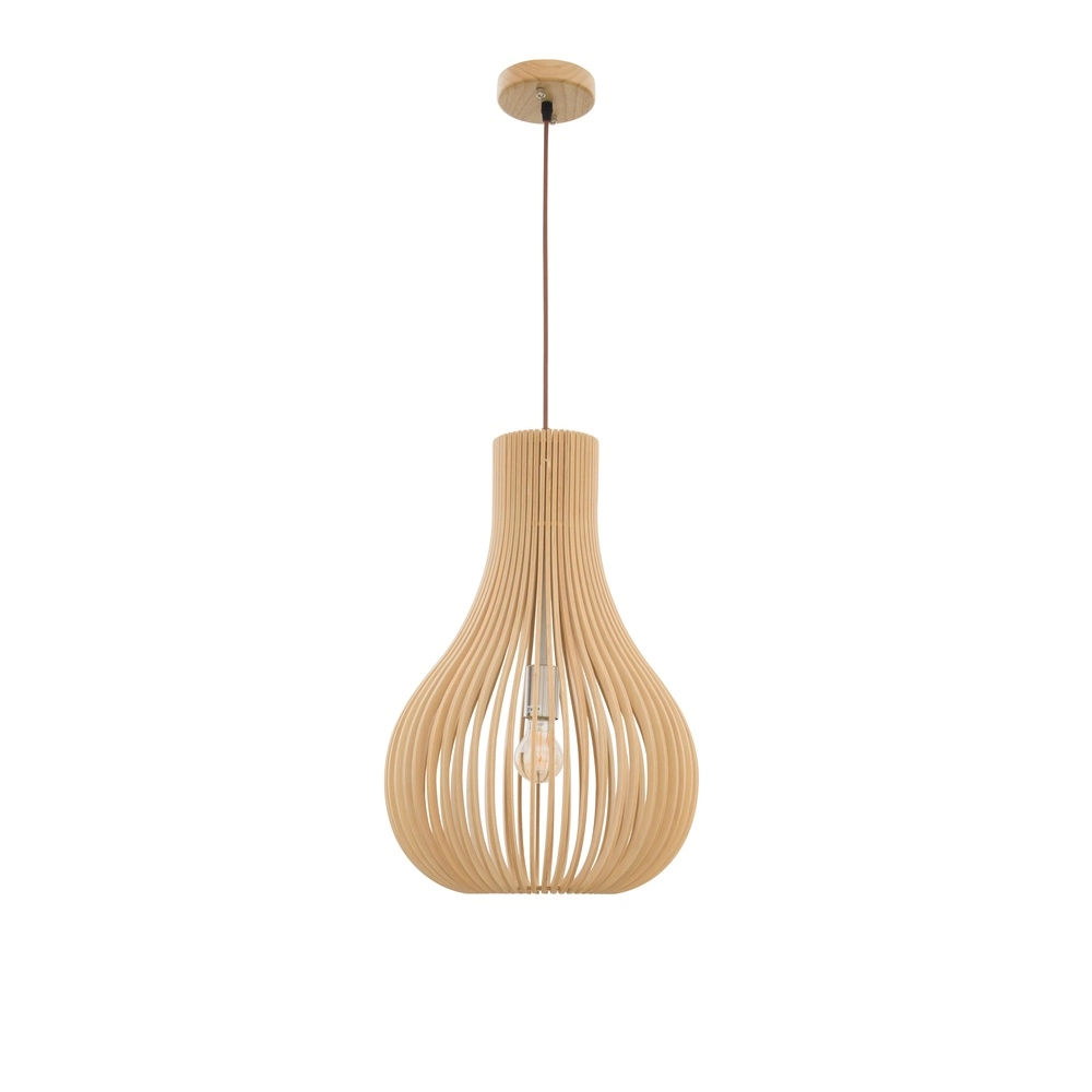Moderne Pendelleuchte Soho Holz Ø 38cm Lyora 5212017424938