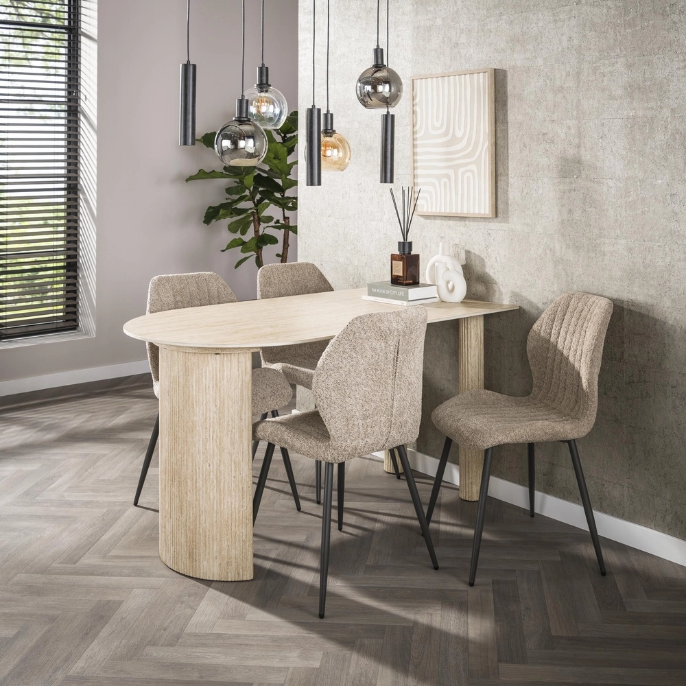 Esstisch-Pendellampe Sfera mit Glaskugeln und Anhängern Lyora 8716803512382