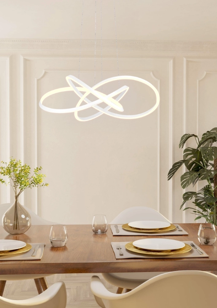 Design-Pendellampe Riaza weiße Ø 90 cm höheverstellbar Stars of Light 9008606357703
