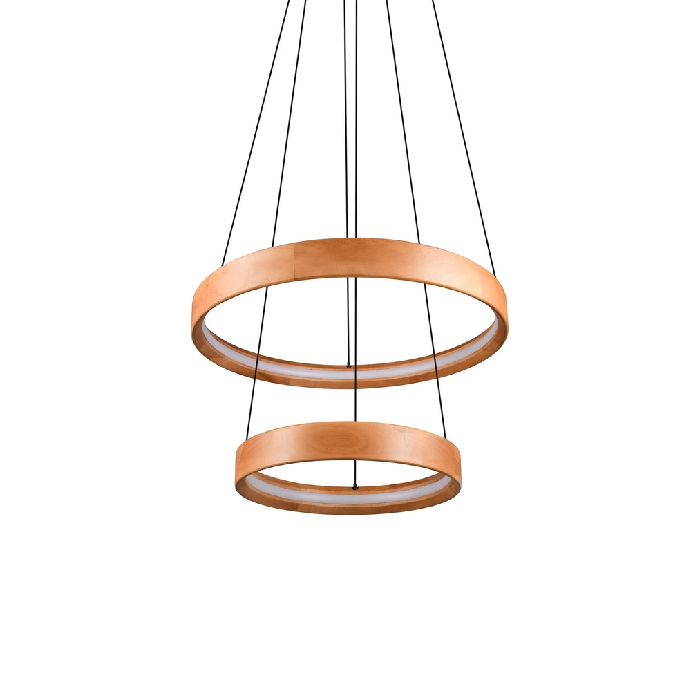Design-Pendelleuchte Lynwood Holz Ø 60cm Trio 4017807662276