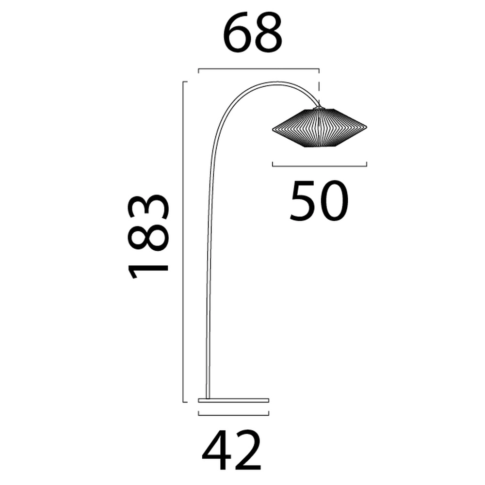 Lichtbogenlampe Bicono mit Seilkappe Ø50 cm Masterlight 8718121352794