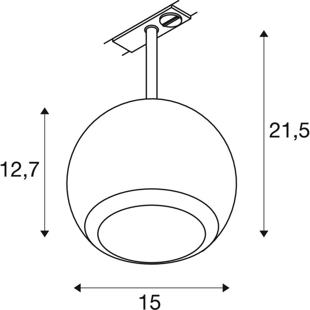 Platz für Schiene Light Eye 150 weiß Ø 15cm 1-phasig SLV 4024163295437