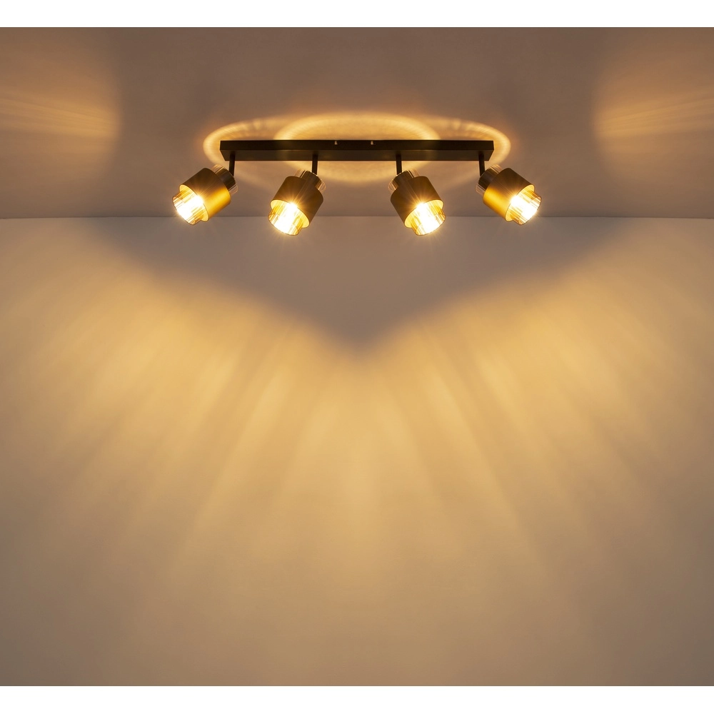 Design-Deckenlampe Milley 4-Licht Schwarz Globo 9007371589340