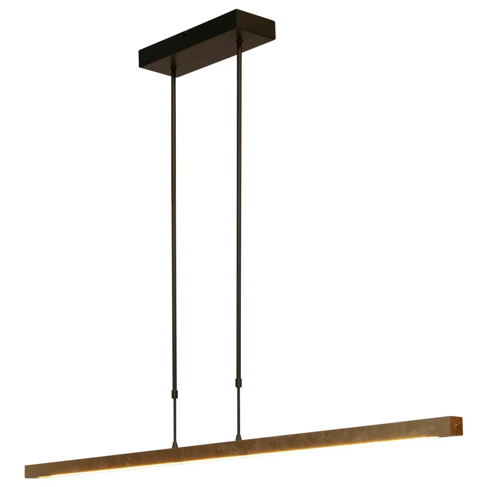 Schwarze Hängelampe Real 3 130cm mit Gold Masterlight 8718121214320