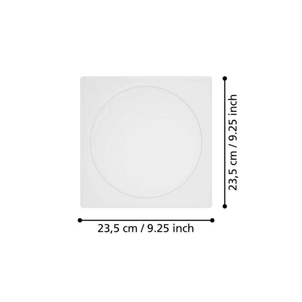 Einbaulampe Fueva 6 Quadrat – Weiß – 21,6x21,6 cm Eglo 9008606330812