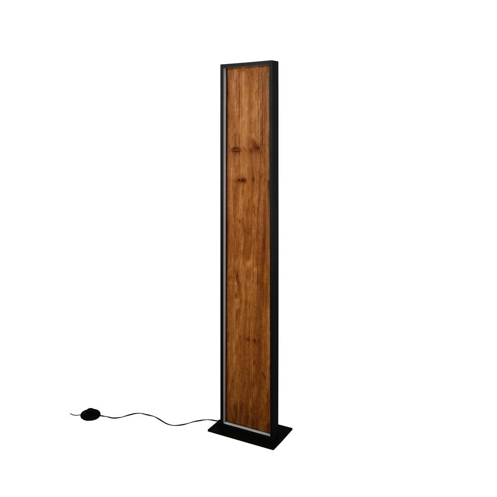 Design-Stehleuchte Kalea schwarz mit Holz Trio 4017807661446