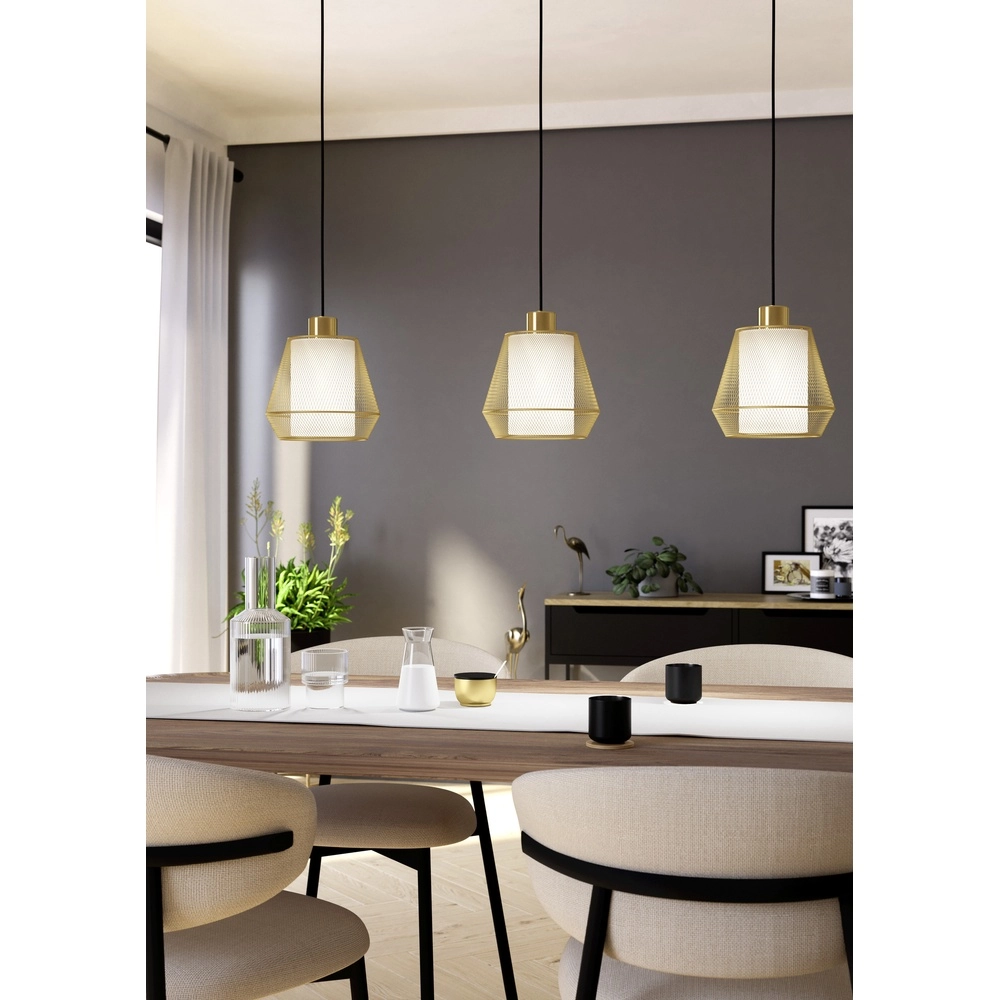 Goldene Pendellampe Ciudadela Esstisch – 3-Licht Eglo 9008606274680