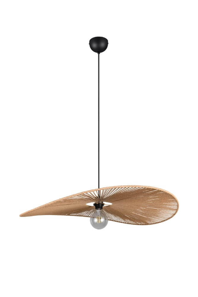 Große japandi Pendelleuchte Laurine Ø 78cm Trio 4017807637632