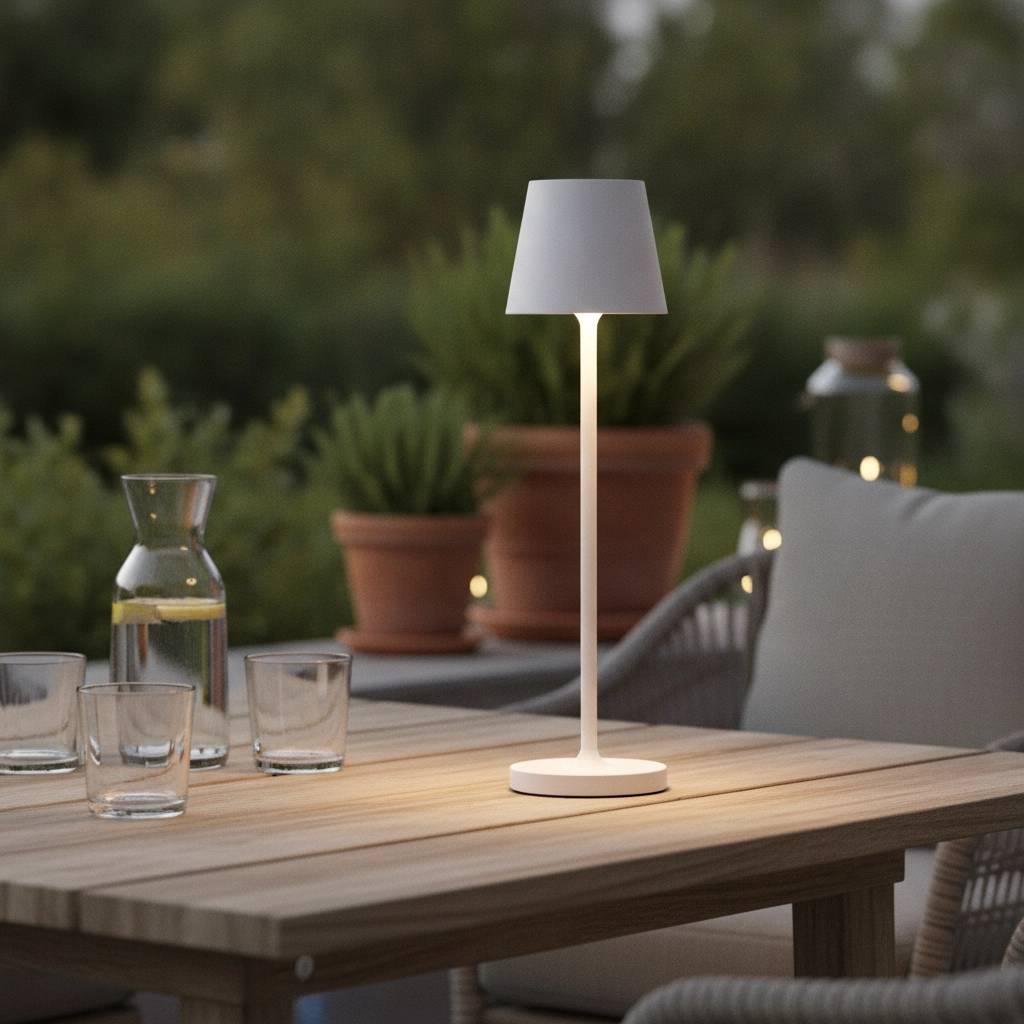 Tischlampe Petit weiß wiederaufladbar