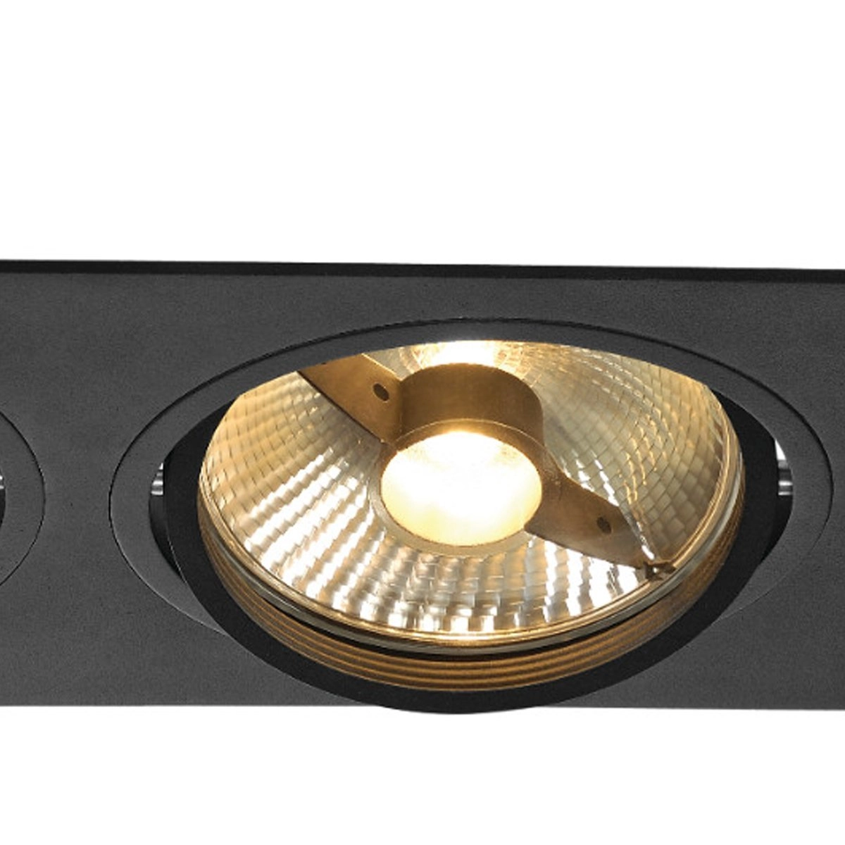 Einbaustrahler New Tria ES111 2 Lichtschwarz mit klemmenden Federn SLV 4024163150361