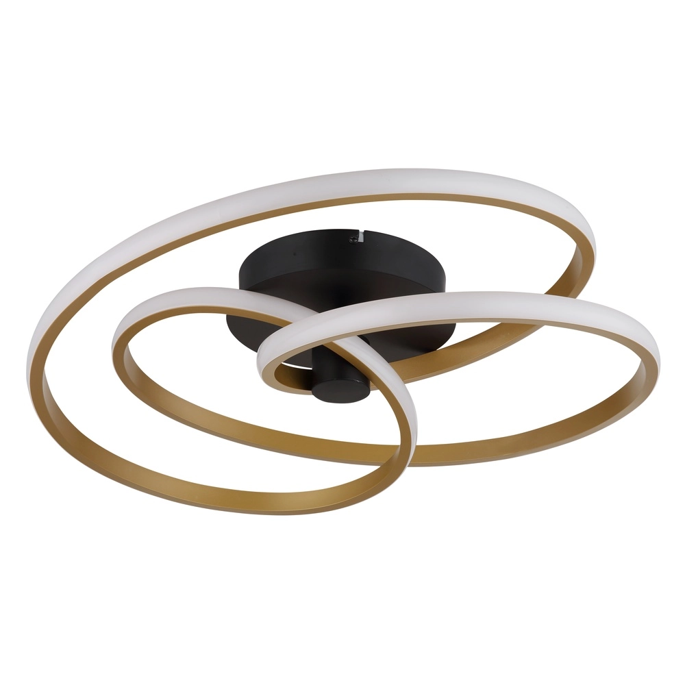 Moderne Deckenlampe Glyxar Schwarz mit Gold Globo 9007371450787