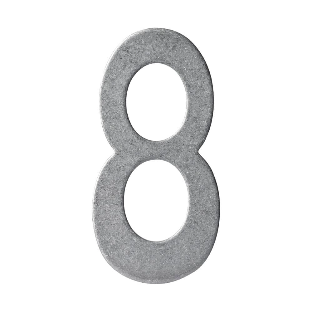 Hausnummer 8 Numbra 15cm Edelstahl getrommelt Intersteel 8714186697252