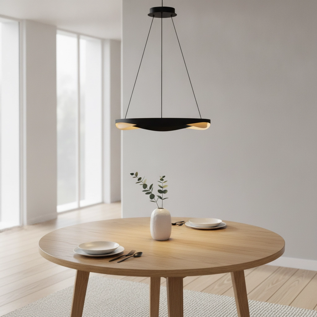 Pendelleuchte Radon Ø 65cm schwarz mit gold