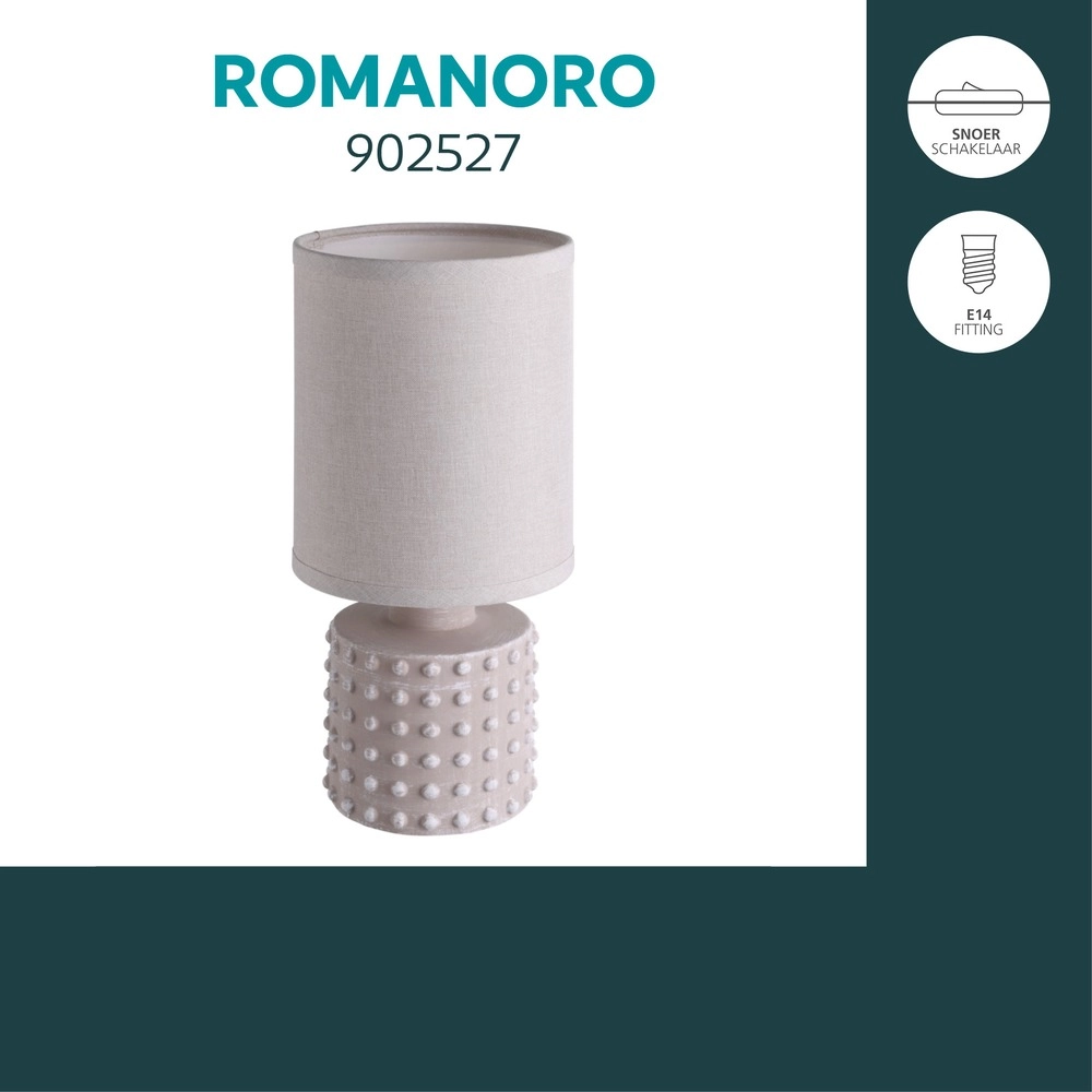 Tischlampe Romanoro Sandbraun