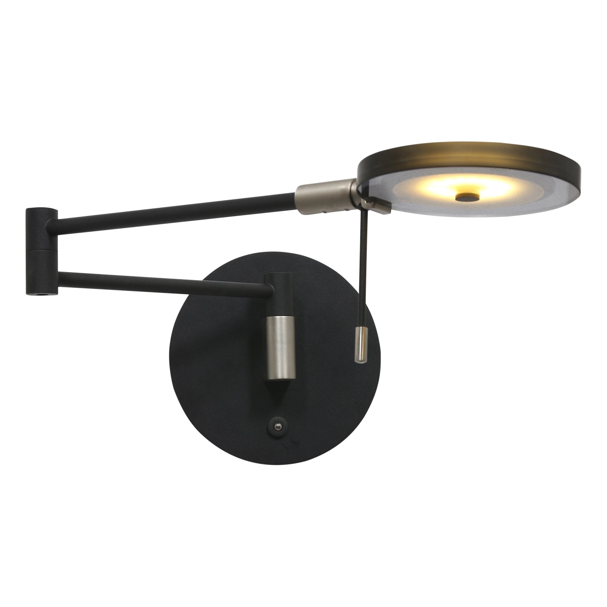 LED-Wandleselampe Turound 10 W – 2700 K – 62 cm schwarzes Rauchglas
