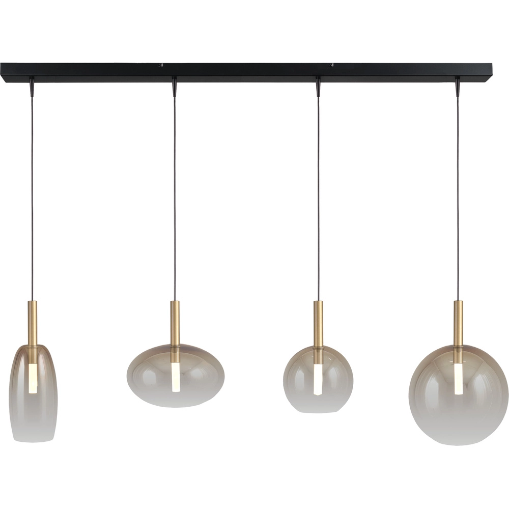 4L Pendellampe Lido Ball Gold mit goldverblasstem Glas