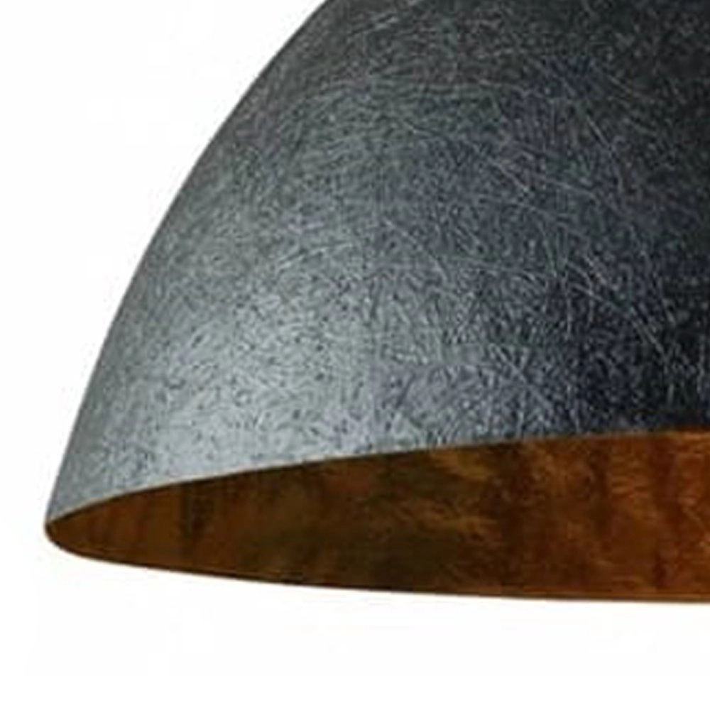 Robuste Hängelampe Mezzo Tondo 70 cm schwarz mit gold ETH 8718226342201