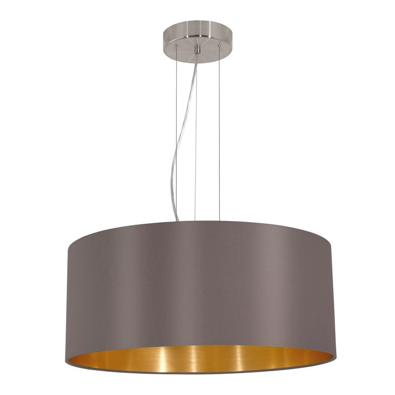 Pendelleuchte Maserlo 53 cm Cappucino mit gold