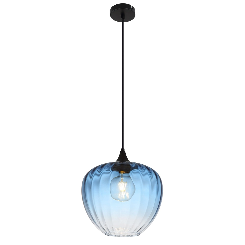 Pendellampe Sander Blaues Glas