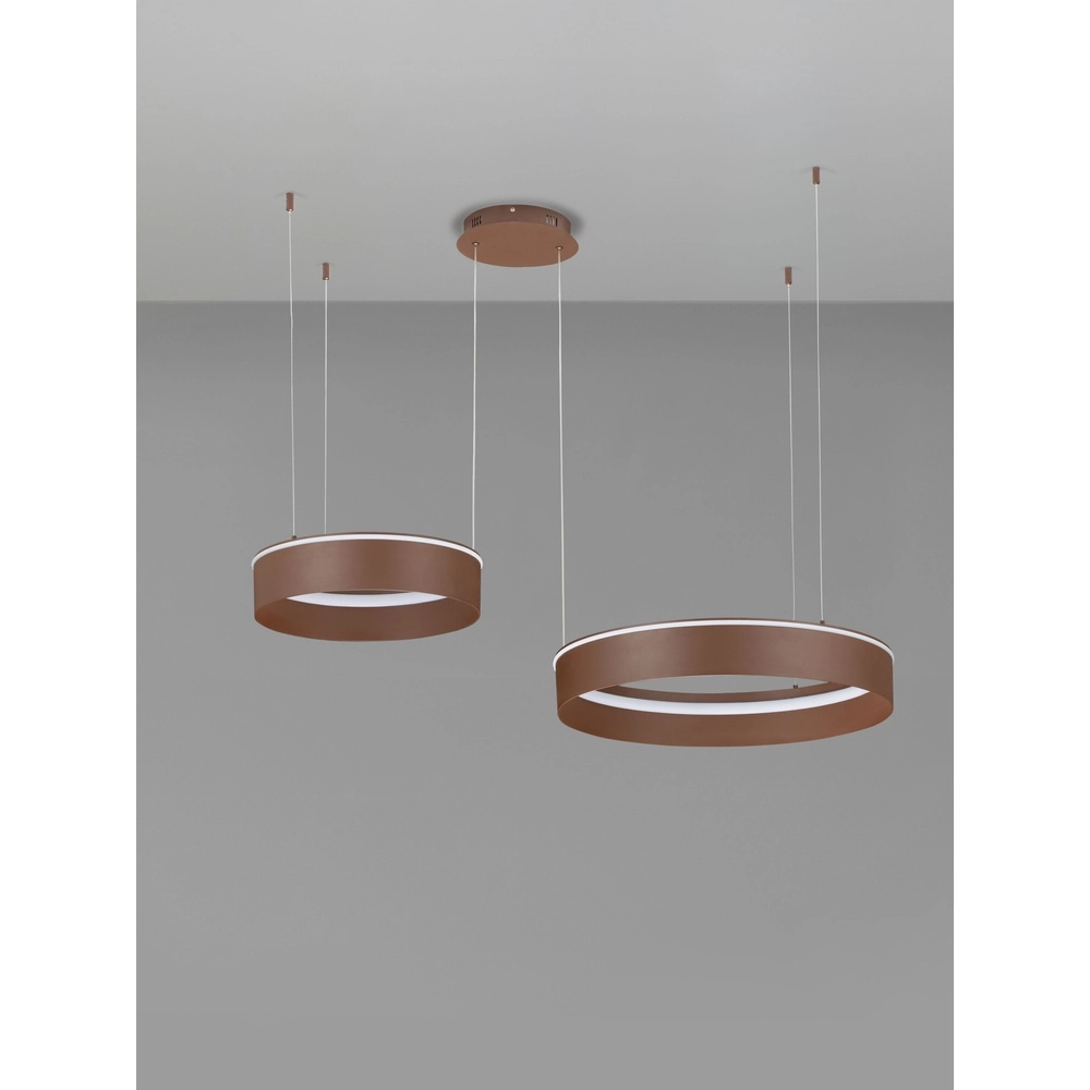Moderne Pendellampe Olivia Double Brown Lyora 5212017494283