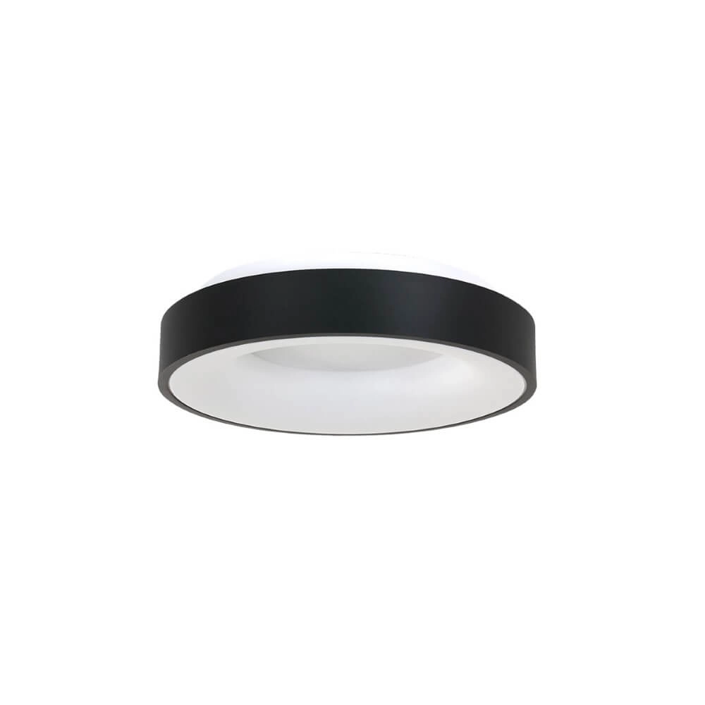 Schwarze Deckenlampe Ringlede Ø 30cm