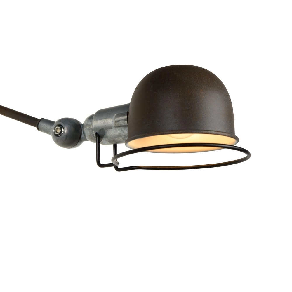 Ausklappbare Wandlampe Honore Klassisches rostbraun Lucide 5411212450388