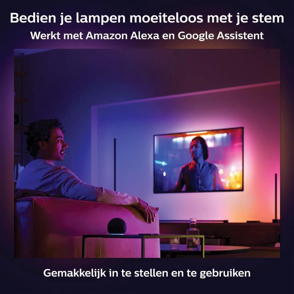 Tischlampe Hintergrundbeleuchtung Hue Gradient - 12W - White and Color 55cm weiß Philips 8718696176238