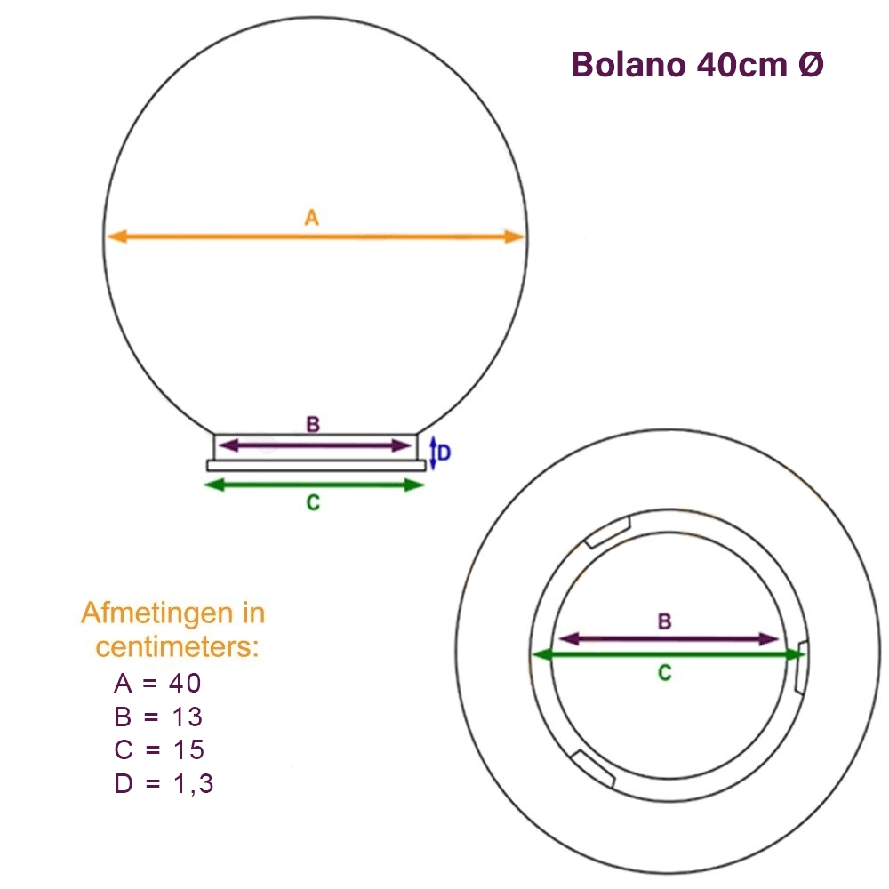 Globe Außenleuchte Bolano 241cm. stehender Opal Lyora 8716803508767