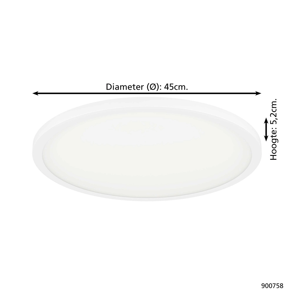 Smart Slim Deckenlicht Sarsina-Z Ø 45cm – weiß Eglo 9008606264049