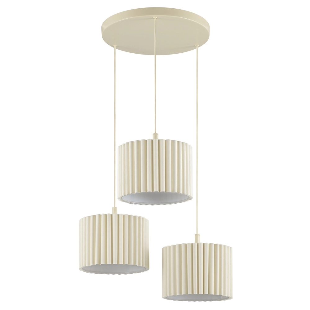 Japandi-Pendellampe Velin Ø 61 cm sandbraun Brilliant 4004353476822