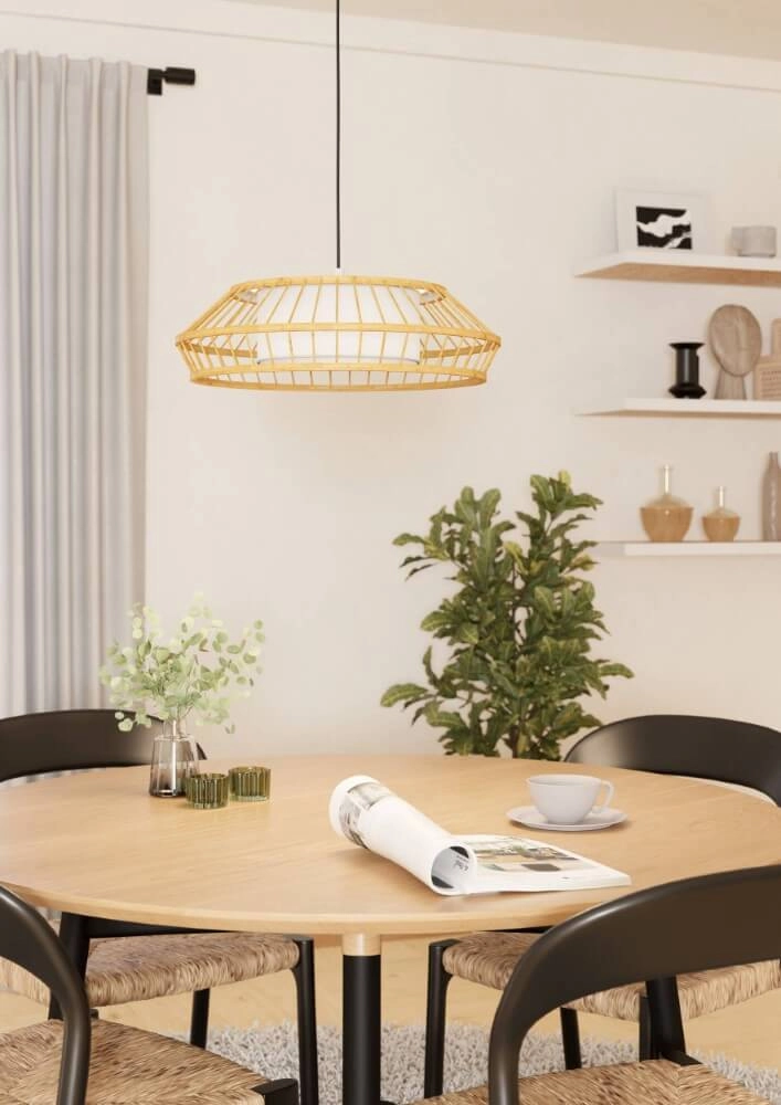 Hängelampe Yuku-Z Holz Ø 46cm Eglo 9008606274055