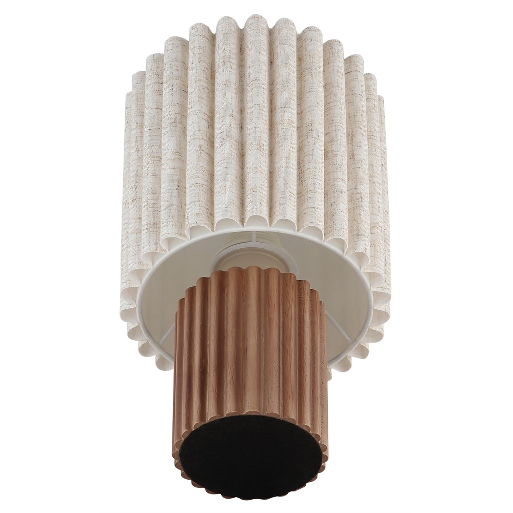 Einzigartige Tischlampe Jannie Braune Runde Globo 9007371586905