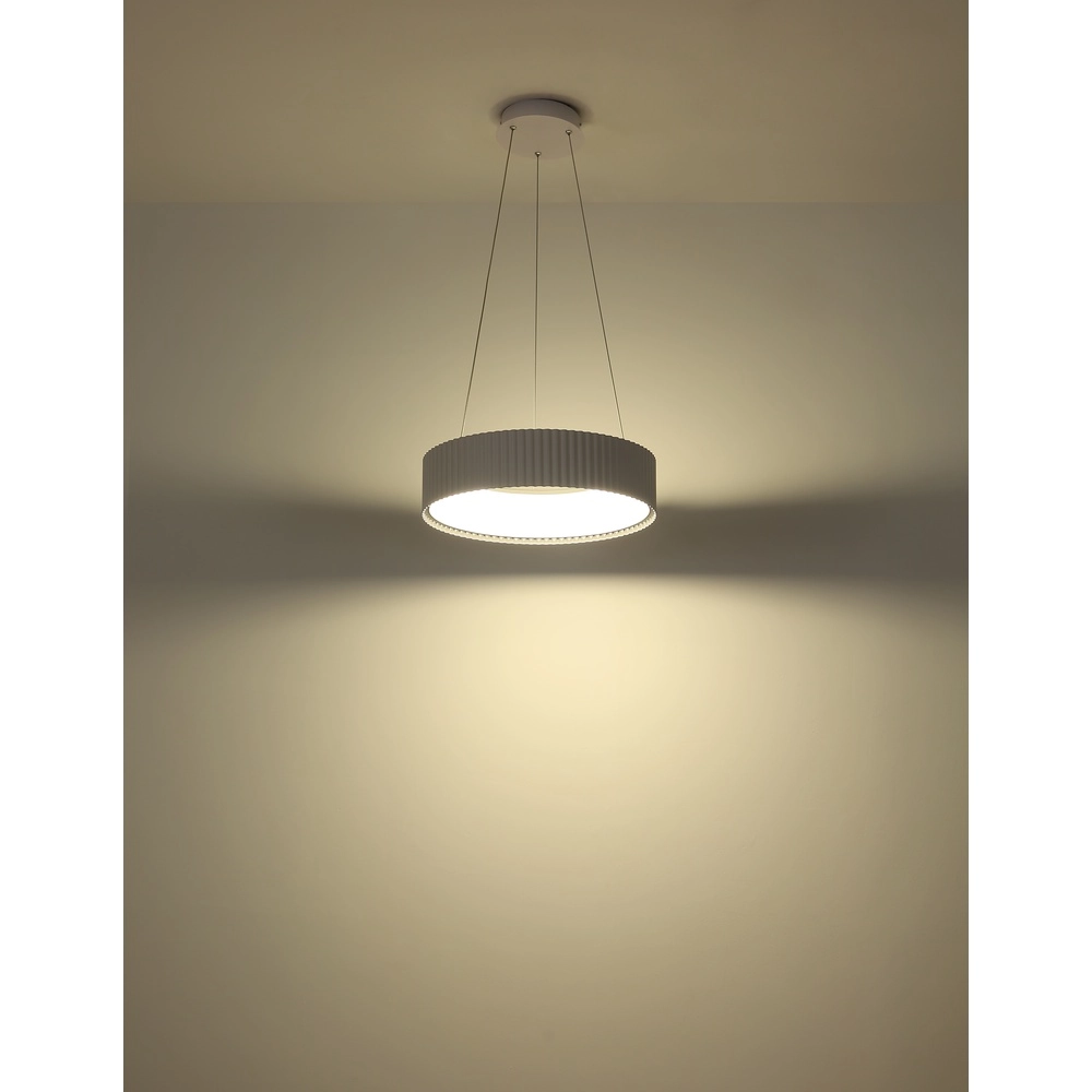 Design-Pendellampe Kemp weiße Ø 46 cm Globo 9007371566273