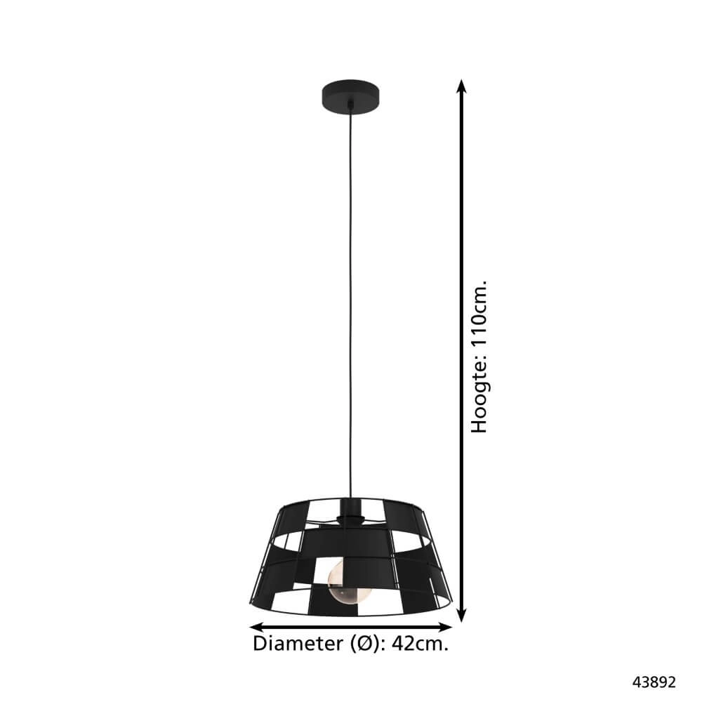 Schwarze Hängelampe Pontefract Ø 42cm Eglo 9002759438920