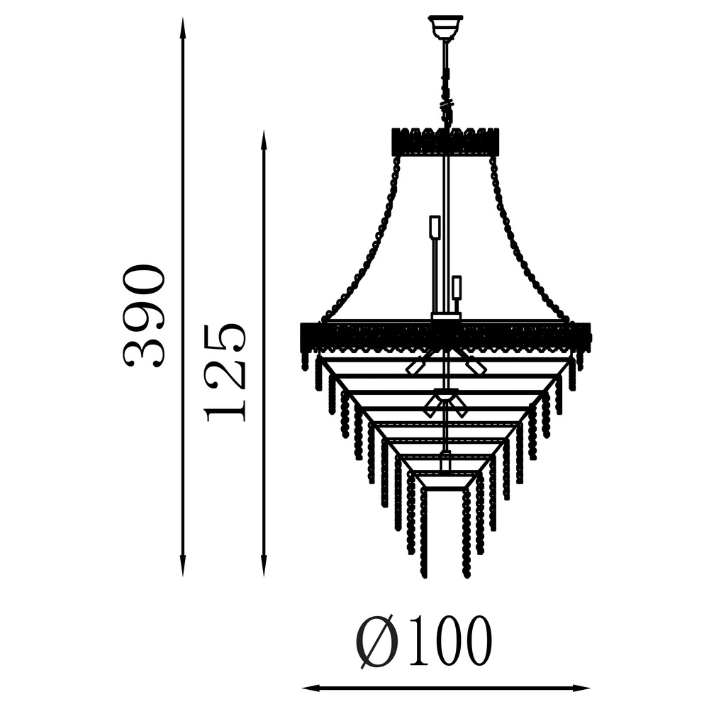 Kronleuchter Louis gold Ø 100cm Searchlight 5053423274621