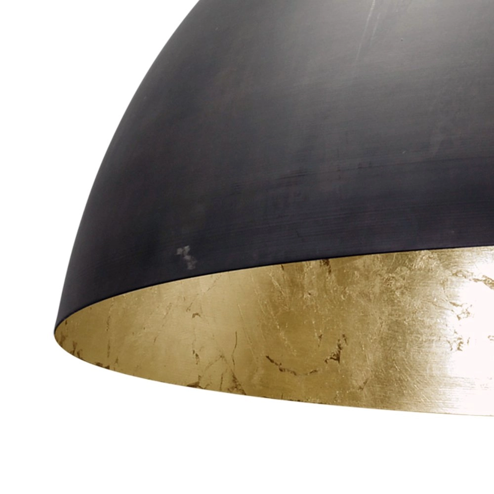 Große schwarze Pendelleuchte Industria Gold 30 Masterlight 8718121120454