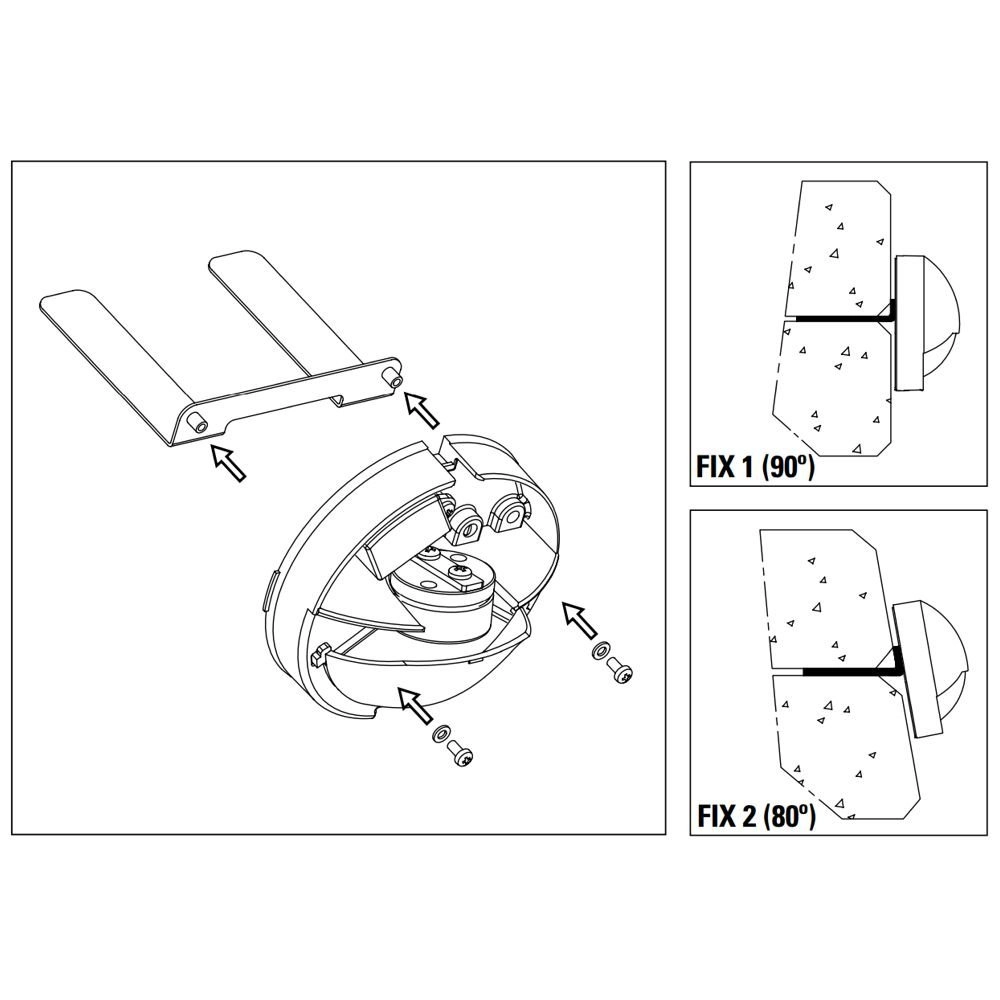 Montageplatte Fix 1 Für Blink und Wedge Muurlamp In-lite 8717051003035
