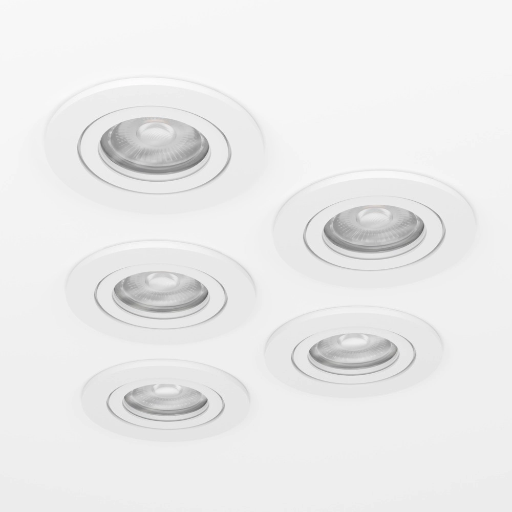 Set mit 5 Einbaustrahlern Barranco weiß Ø 9cm - 3-stufig CCT Eglo 9008606359455