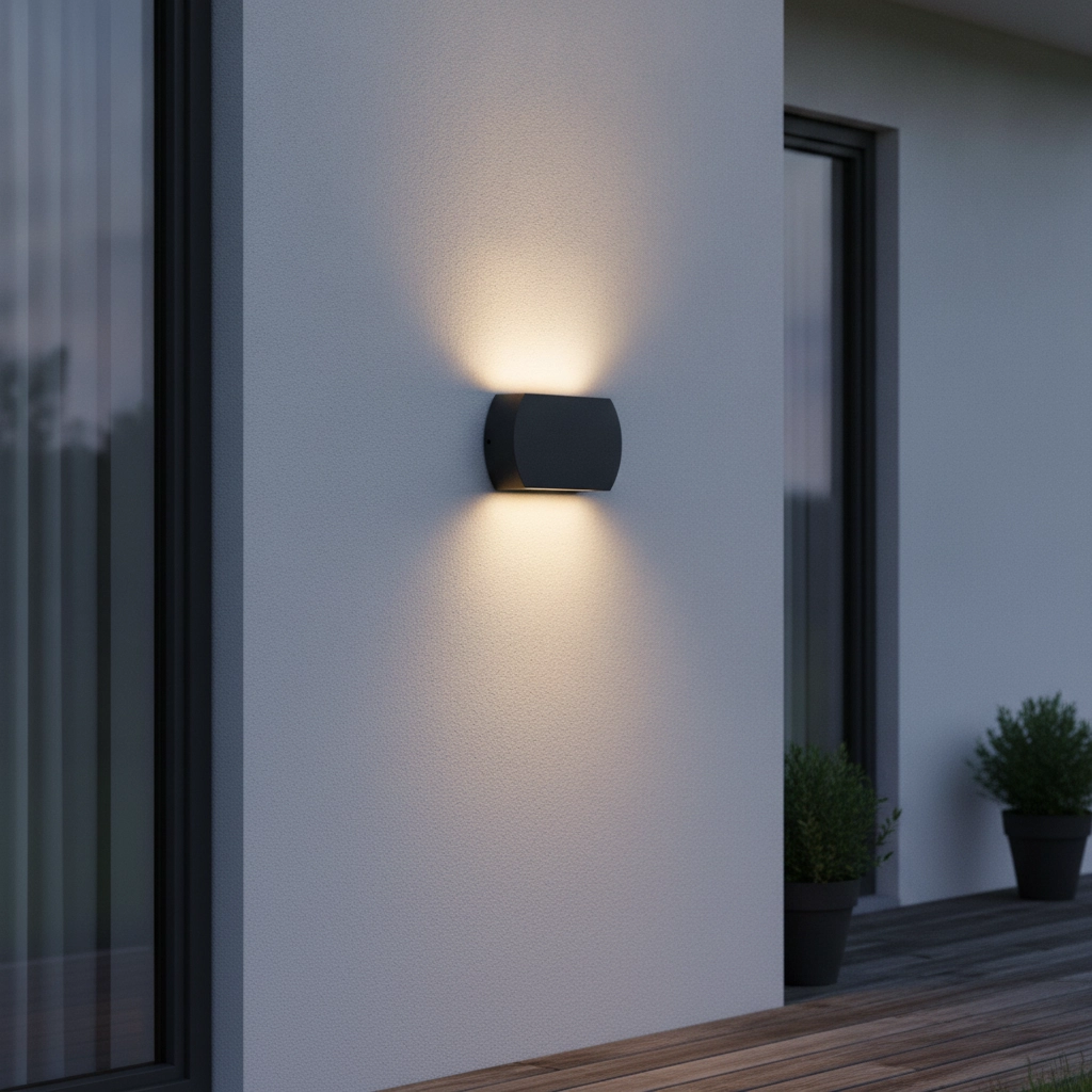 Design-Wandleuchte Fedor anthrazit