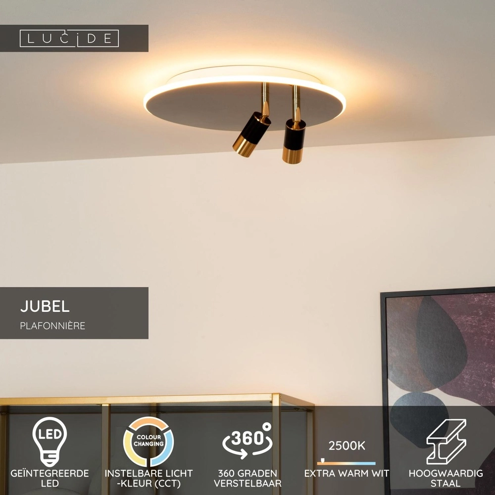 Design-Deckenlampe Jubel schwarz Ø 40 cm Lucide 5411212712783