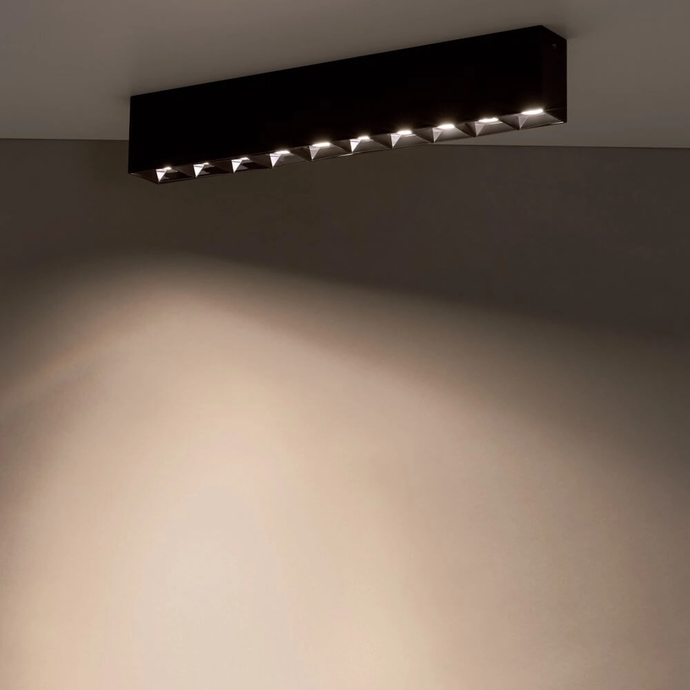 Schwarzer Aufbaustrahler Midi Led 10x1 LEDs - 3000K Lyora 5903139100564